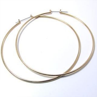 Gold Hoop Earrings 4 inches Extra Large Lever Backs