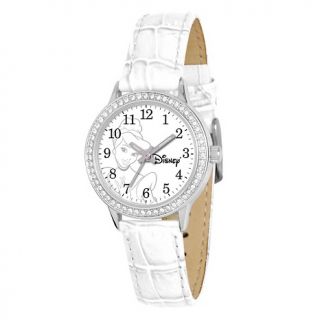 108 8807 disney disney women s cinderella white leather strap watch