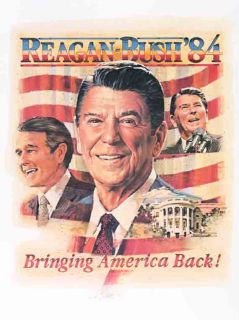 84  Reagan Bush Bringing America Back  Campaign Button