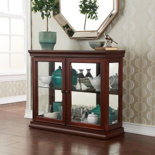 109 5836 house beautiful marketplace double door curio with mahogany