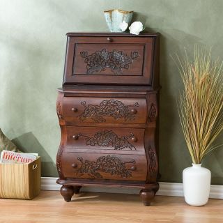 109 6089 house beautiful marketplace walnut carved drop front file