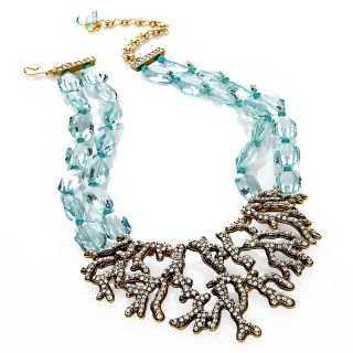 Heidi Daus Crystal Reef Coral Design Drop Necklace