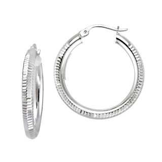 111 8782 sterling silver set of diamond cut hoop earrings 1 rating be