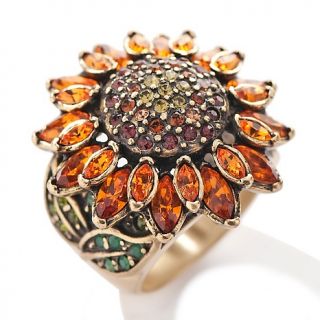 128 839 heidi daus a fabulous sunflower crystal accented ring note