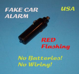 FAKE CAR ALARM   RED LED   cigarette lighter type