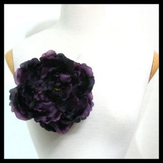 Purple★ Flower Fabric Hairclip★ Fashion Brooch Pin HC83