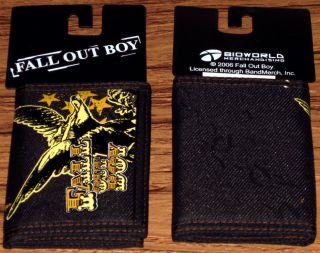 Fall Out Boy Wallet Eagle Tri Fold Velcro Licensed New