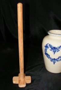 Small Handcrafted Ellis Pottery Marshall TX Stoneware Butter Churn