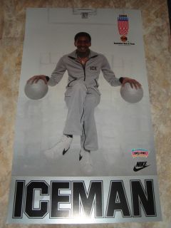  Antonio Spurs George Iceman Gervins NBA 1996 Hall of Fame Nike Poster