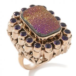 144 473 nicky butler 1 6ct midnight drusy and amethyst bronze ring