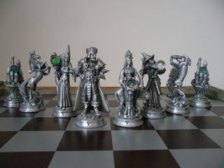 Vintage Fantasy of The Crystal Chess Set 1990 Danbury Mint Chess