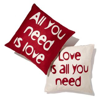 212 142 lyric culture all you need is love set of 2 pillows rating 1 $