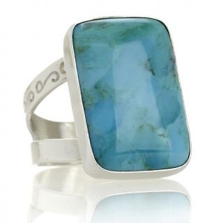 Jay King Rectangular Turquoise Sterling Silver Ring