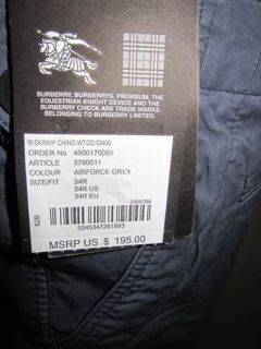  all sizes nwt burberry s essential chino in a slim fit with double