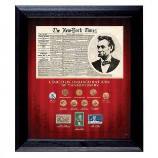 Abraham Lincoln Inauguration 150th Anniversary Coin and Stamp Set at