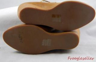 Faryl Robin Womens Peep Toe Wedges Shoes 9 M Brown Leather