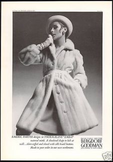 1967 Emeric Partos Emba Fur Mink Coat Photo Print Ad