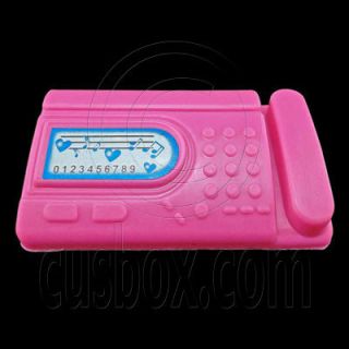 Pink Desktop Fax Machine 1 6 Barbie Blythe Size Dolls House Dollhouse