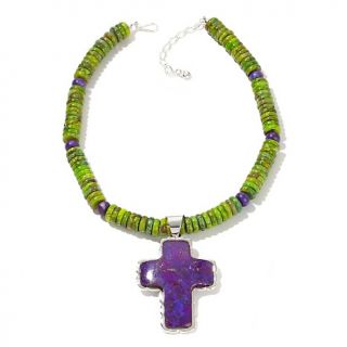 173 111 mine finds by jay king jay king purple turquoise cross pendant