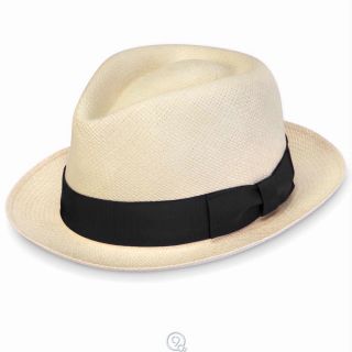 The Panama Fedora Hat Khaki Size Large 7 1 4 7 3 8 w Grosgrain Band