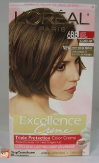Loreal EXCELLENCE CREME Triple Protection Hair Color #6BB LIGHT BEIGE