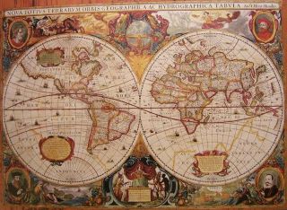 Jigsaw Puzzle Eurographics Antique Map of The World 1000 PC New Made