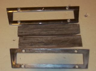 Fishing Boat Parts Chrome Plated Foot Pads Frame 9 x 2  Wood Center