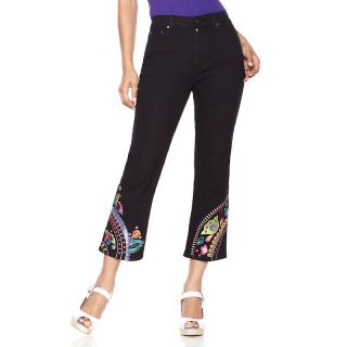 184 682 diane gilman bright embellished cropped boot cut jeans note