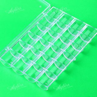 Empty Storage Case Box 24 Cells for Nail Art Tips Gems