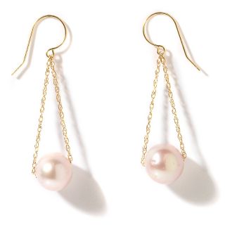 192 536 14k 9 5mm pink cultured freshwater pearl earrings rating 3 $