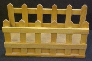 Handcrafted Natural Wood Picket Fence Design Napkin Holder