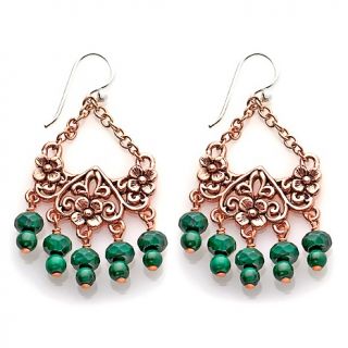 200 120 studio barse copper and malachite chandelier drop earrings