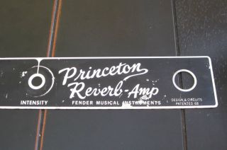 1966 Fender Princeton Reverb Faceplate Blackface Amp Amplifier Parts