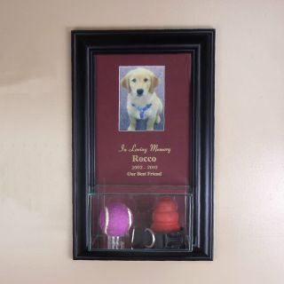 Pet Memorial Picture Frame with Eng and Display Case Dog Memorial Cat