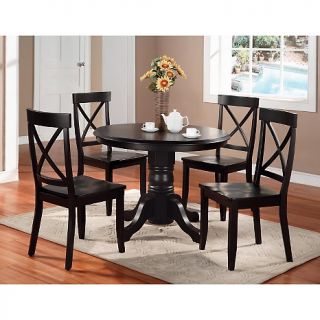 House Beautiful Marketplace Home Styles 5 piece Dining Set   Black