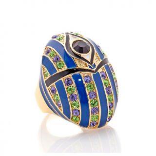 204 602 akkad divine scarab pave crystal and enamel ring note customer