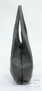 Fendi Selleria Pewter Pebbled Leather Perforated Logo Shoulder Bag