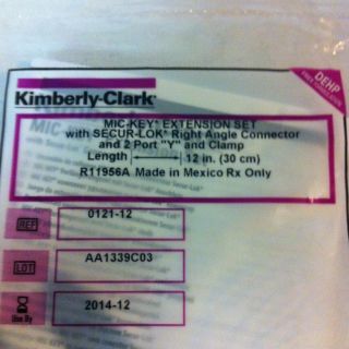 Kimberly Clark Mic Key Feeding Tube Extension Sets With Secur Lok R