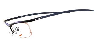 Nike Flexon 4111 444 RX Titanium Eyeglasses Frames Brushed Navy 57 17