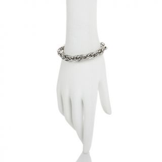 Jewelry Bracelets Chain Stately Steel Braided Oval Link 8