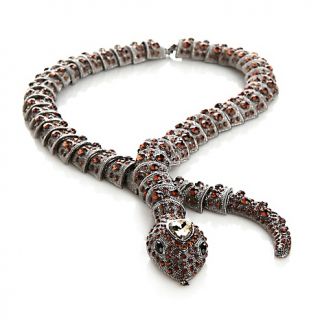 222 537 rara avis by iris apfel clear crystal snake 18 necklace note
