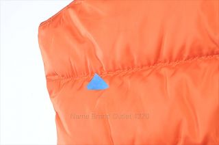 Burberry Brit M Orange Nylon Down Ennis Puffer Vest Padded Jacket $495