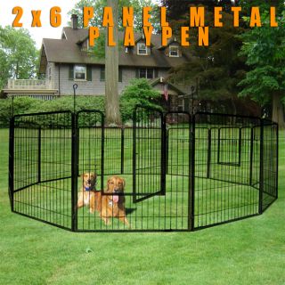  Duty Cage Pet Dog Cat Barrier Fence Exercise Metal Play Pen Kennel New