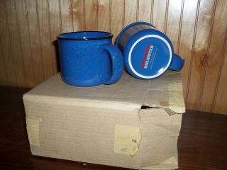 COFFEE MUGS   Marlboro Unlimited (set of 4 NIB) blue stoneware