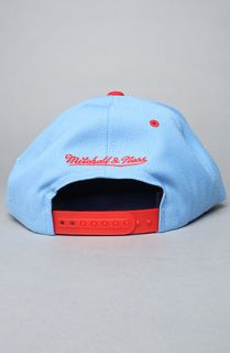 Mitchell & Ness The Houston Oilers Arch Snapback Cap in Light Blue Red