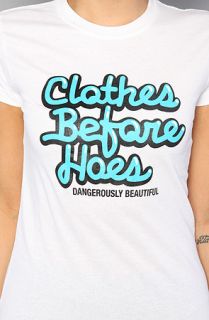 Dangerously Beautiful The Clothes Before Hoes TShirt in Turquoise on