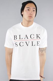 BLVCK SCVLE The Red Line Logo Type Tee in White