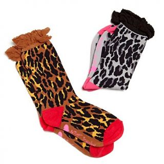 230 073 betsey johnson leopard 2 pack socks rating be the first to