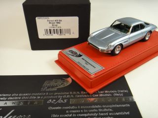 43 BBR Ferrari 400 SA Street 1962 Silver 5 Pieces Deluxe Leather N