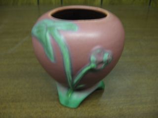 SIGNED WELLER POTTERY Half Jug F MARK GORGEOUS ART DECO THREE FOOTED